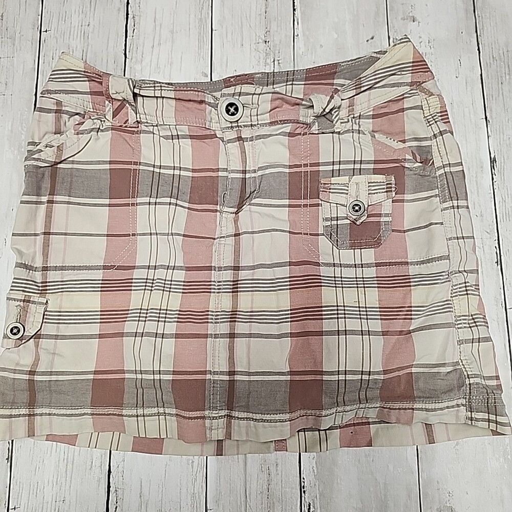 Vintage St. Johns Bay Plaid Skort Women's Petite Stretch Multicolor Size 6P